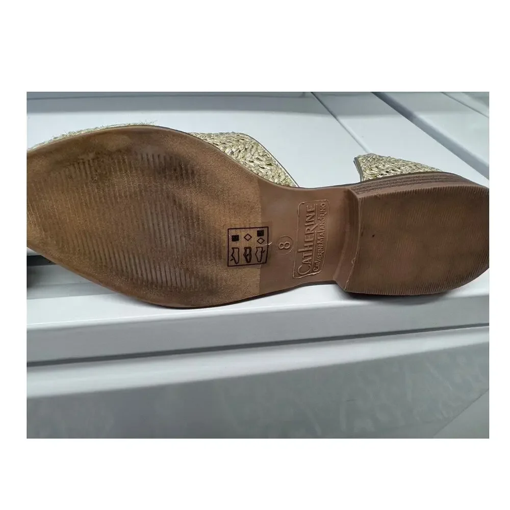 NEW!! Catherine's Malandrino Sandals,‎ Size 8, Quiet Luxury, Workwear,Office